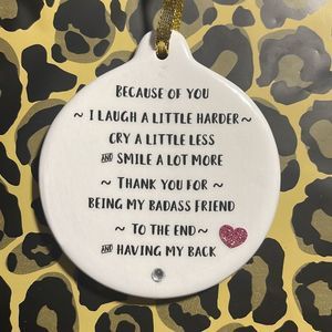 My Badass Friend Ceramic Christmas Ornament